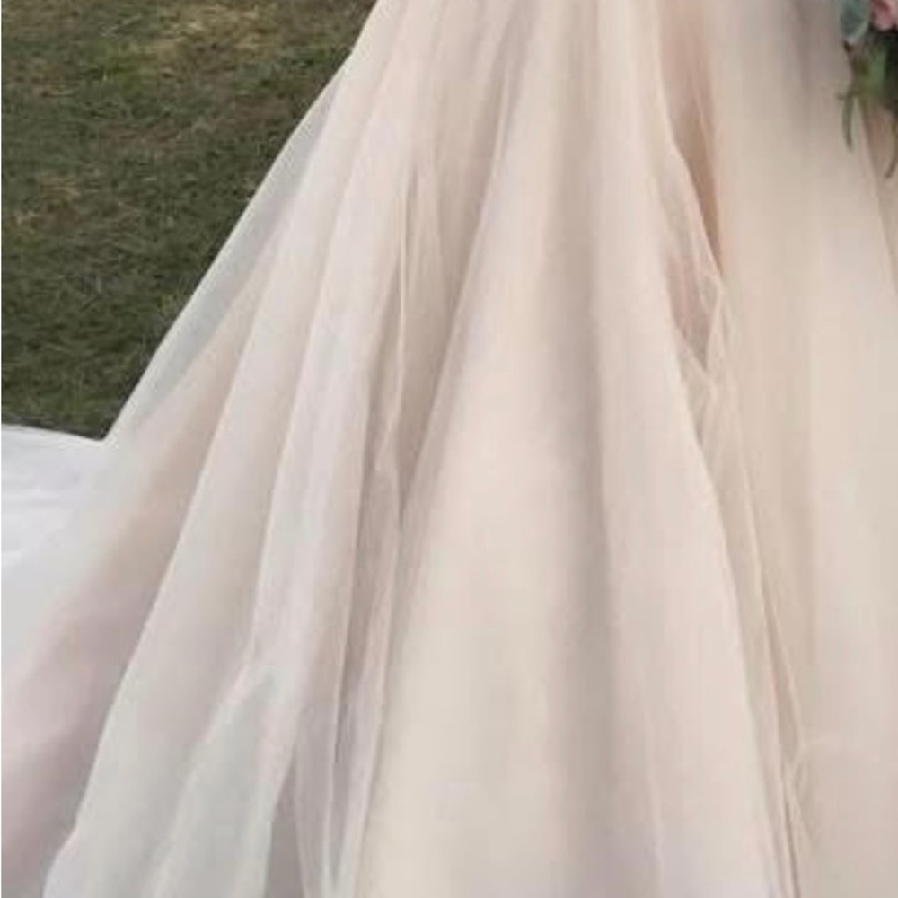 Allure Elegant Lace Strapless Wedding Dress - Picture 4 of 7